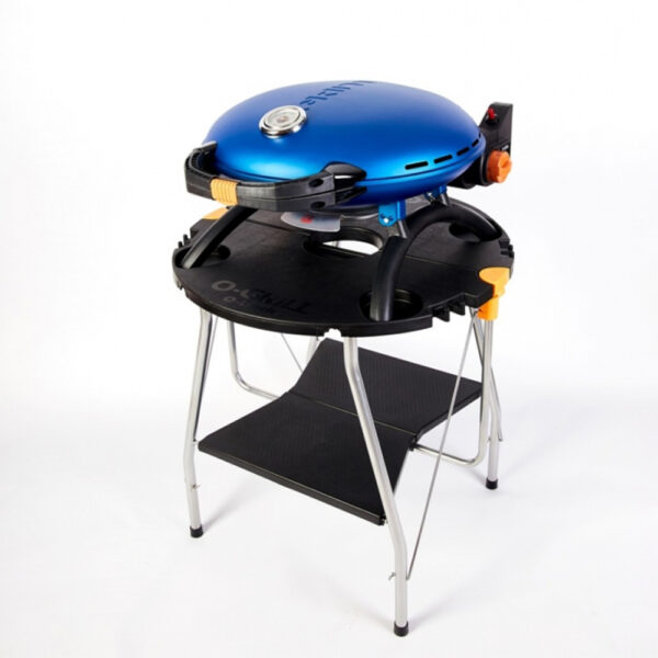 Газовый гриль O-GRILL 700 T в синем цвете (в комплекте адаптер тип А)