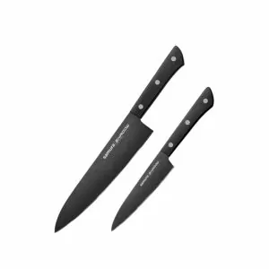 Набор из двух ножей «Samura Shadow» (black-coating покрытие – 21, 85 мм, ABS пластик) — SH-0210/K