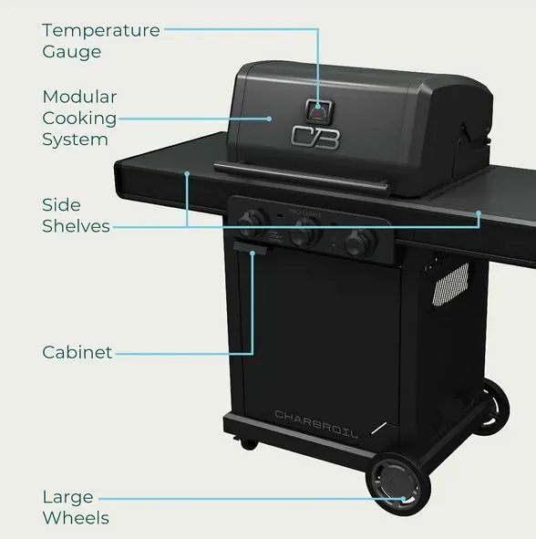 Газовый гриль Charbroil Pro Series с инфракрасной технологией Amplifire (3 горелки)
